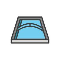Quality skylight window icon for modern construction vector