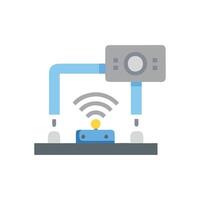 Modern smart concrete sensor icon for monitoring vector