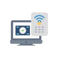 Stylish smart site access control illustration vector