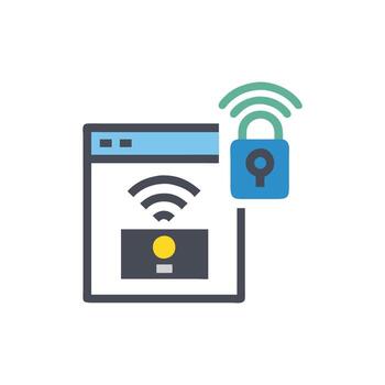 distintivo inteligente sitio acceso controlar icono representación vector