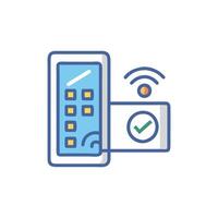 Quality smart site access control icon for construction vector