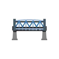 Modern steel bridge icon design for infrastructure vector