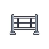 Stylish steel railing illustration for construction vector