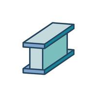 Stylish structural beam illustration for transport vector