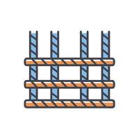 Modern structural reinforcement icon design for engineering vector