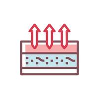 Modern thermal insulation icon design for energy efficiency vector