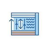 Distinctive thermal insulation icon representation vector