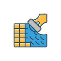 Modern tile adhesive icon design for flooring vector