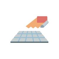 Stylish tile adhesive illustration for tiling vector