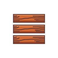 Timber Planks Icon Representing Construction Finishes vector