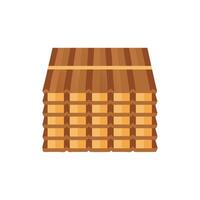 Stylish Timber Roofing Icon for Architecture vector