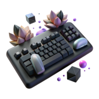 impressive minimalist Black Keyboard Computer Input Device Cutout for Technology Blogs professional png