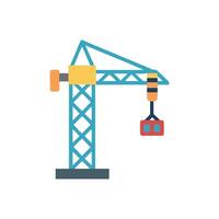 Creative Tower Crane Icon for Building Needs vector