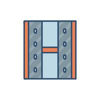 Stylish Wall Stud Icon for Building Designs vector