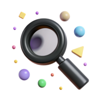 impressive traditional Black Magnifying Glass Icon Isolated for Search Functionality original png