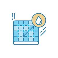 Elegant Waterproofing Membrane Icon Sketch vector
