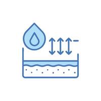 Stylish Waterproof Membrane Icon for Utilities vector