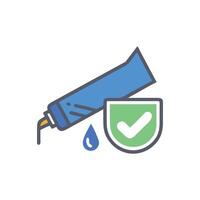 Stylish Waterproof Sealant Icon for Use vector