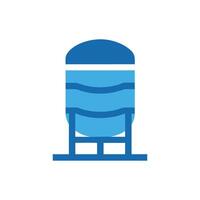 esencial agua tanque icono para infraestructura proyectos vector