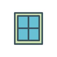 Stylish Window Frame Icon Design vector
