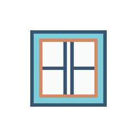 Elegant Window Frame Icon Sketch vector