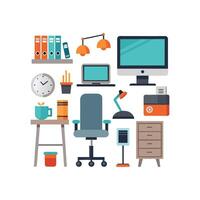 Stylish Icons for Efficient Home Office Designs vector