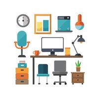 Elegant Icons for Customized Workspace Designs vector