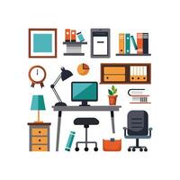 Desk Development Icons for Modern Workspace vector