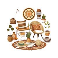 Unique Icons for Boho Chic Design Elements vector