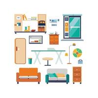 Comprehensive Icons for MultiFunctional Interiors vector