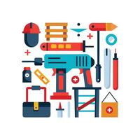 Home Improvement Icons for DIY Projects vector