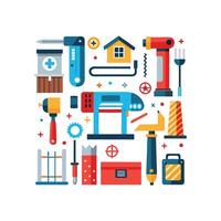 Unique Icons for DIY Home Improvement Space vector