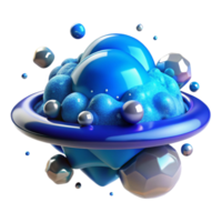 extraordinary creative Blue Alien Nebula Cloud Isolated for Creative Design authentic png
