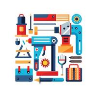 Unique DIY Icons for Home Improvement vector