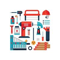 Illustrative Icons for DIY Home Spaces vector