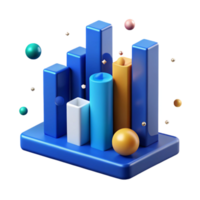 wonderful abstract Blue Bar Graph with Labels Isolated for Marketing Data genuine png