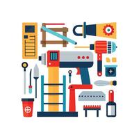 Artistic Icons for DIY Home Projects vector