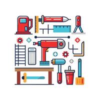 Creative DIY Icons for Home Improvement Tasks vector