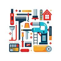 Unique Icons for Home Improvement Spaces vector
