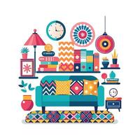 Creative Icons for Eclectic Maximalist Interiors vector