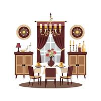 Chic Icons for Long Dining Room Setup vector