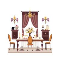 Artistic Icons for Elegant Dining Room Ideas vector