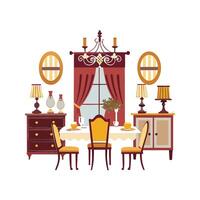 Quality Icons for Long Dining Room Tables vector