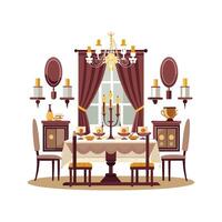 Chic Icons for Long Dining Setup vector