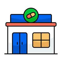 Modern flat design icon of clinic building vector