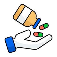 A unique design icon of drugs bottles vector