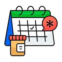 Medical appointment icon, editable vector