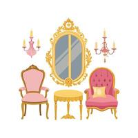 Elegant Icons for Creative Parisian Interiors vector