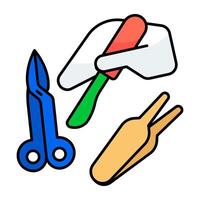 A beautiful design flat icon of surgical tools vector