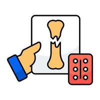 A design icon of broken bone vector